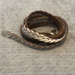 Lucky brand white braided belt